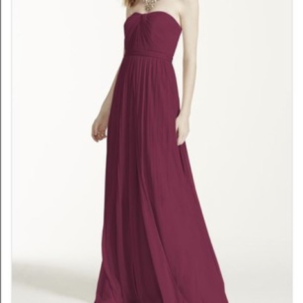 David’s Bridal Versa Wine red dress